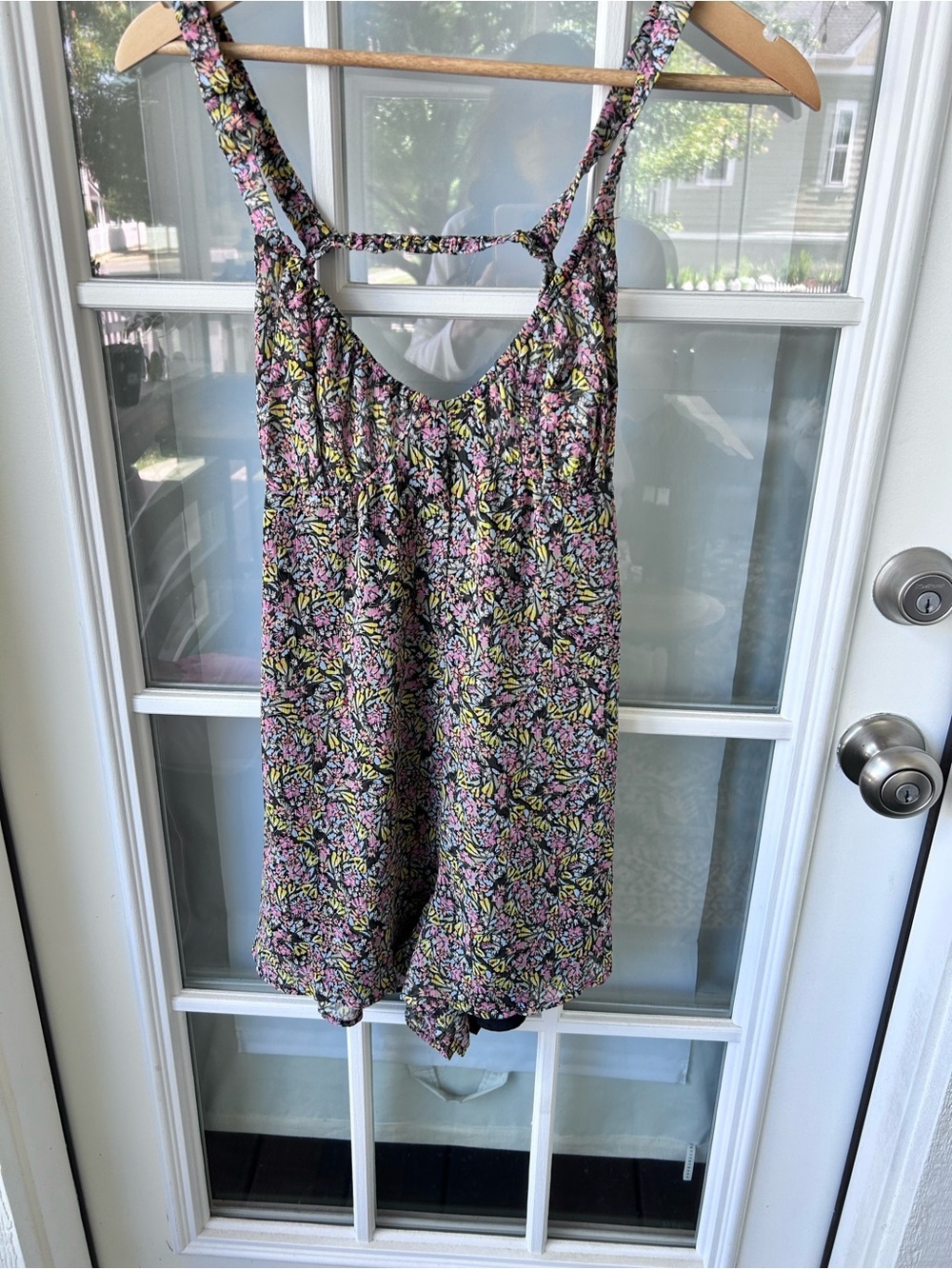 Sky to Moon panthers romper NWT Floral Tie-Back Romper in Multi-Color small s